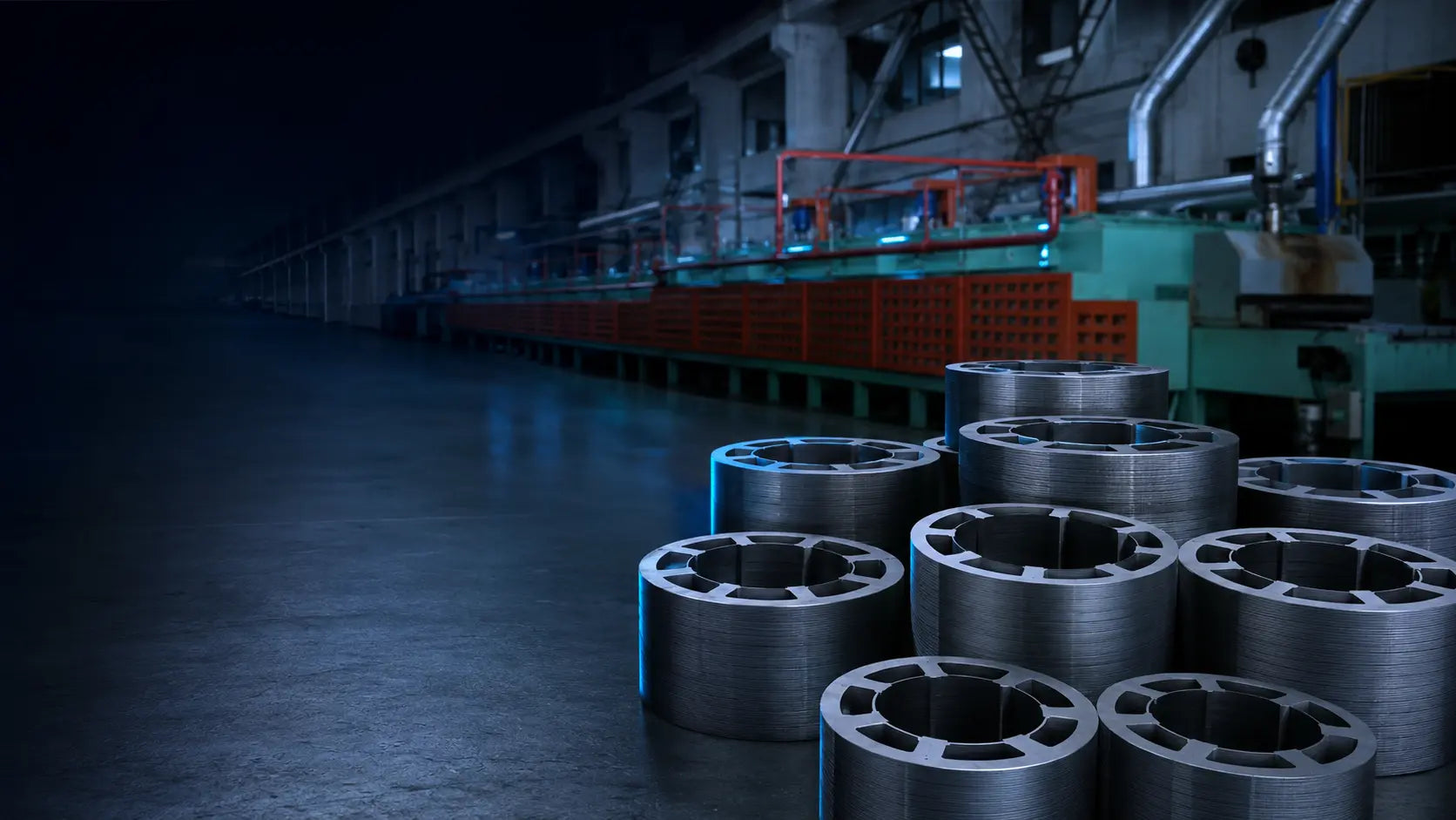Precision silicon steel motor cores in a modern production environment