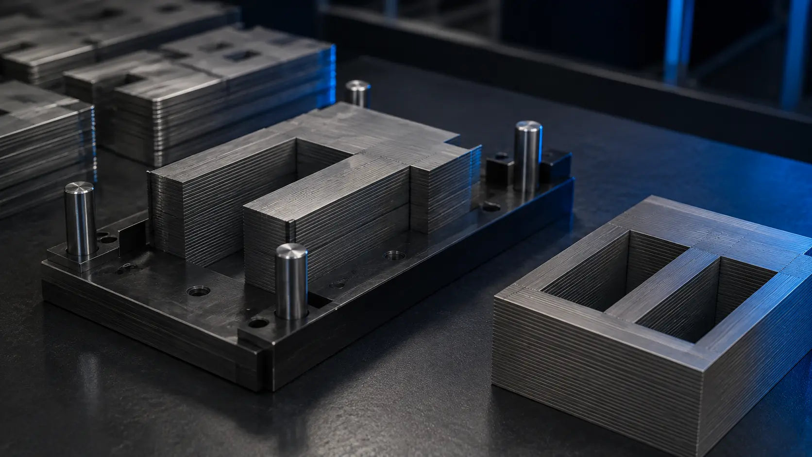 Motor-core stacking and assembly process